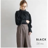The 2022 autumn collection features a short, loose, urban, elegant and professional round-neck chiffon shirt for women details Picture